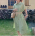 WANWAN Long Bottons Down Dress With Belt